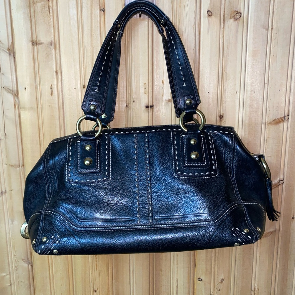 Coach Hamptons Andrea Limited Edition Black Leather Bag - Picture 7 of 10